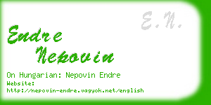 endre nepovin business card